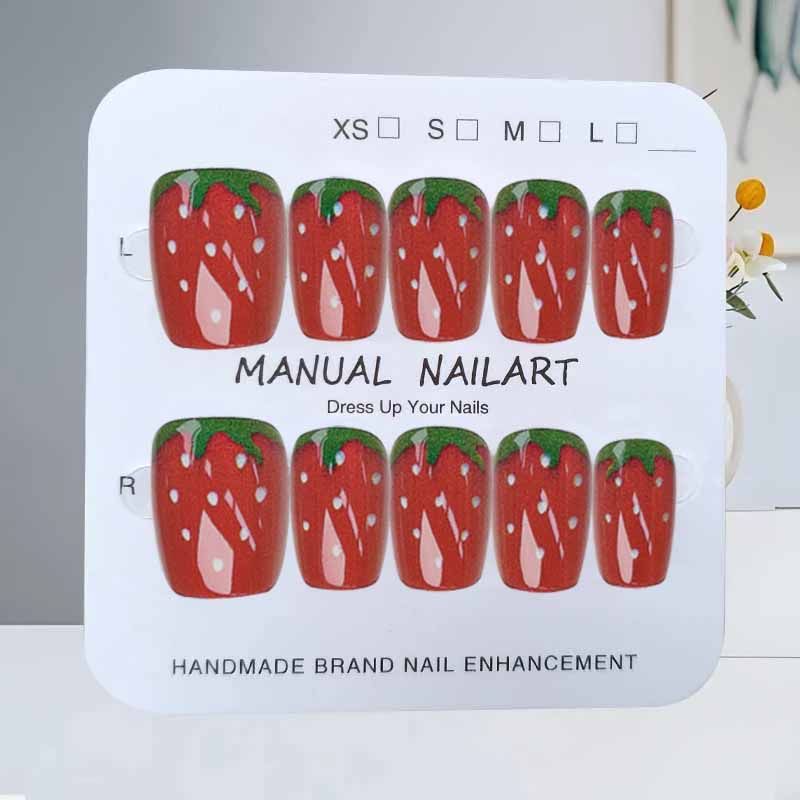 Nail Art Strawberry - 10Pcs Little Fresh Strawberry Fruit Series