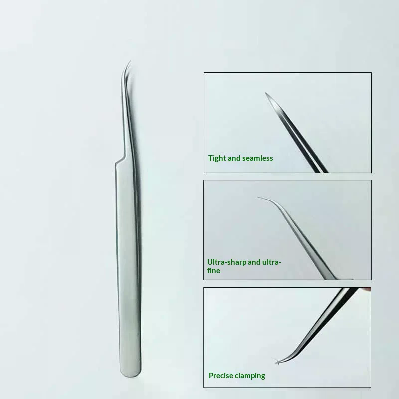 Nail Art Ombre - Stainless Steel Eyebrow False Eyelashes Tweezers