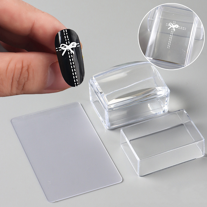 Nail Art Jelly - Transparent Rectangle Nail Art Stamper With