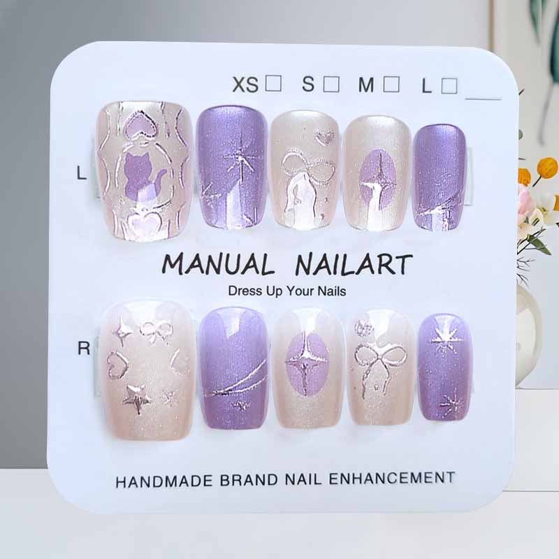 Nail Art Love - 10 Pcs Dreamy Cat with Love