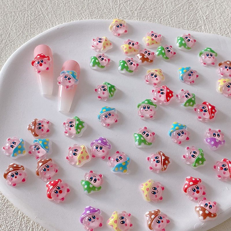 Nail Art Nail Art - 2/10/20pcs Kirby Nail Charms 3D Resin