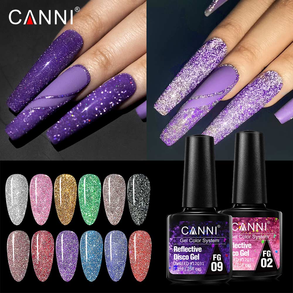 Nail Art Rainbow - Canni Reflective Gel Bright Effect Party