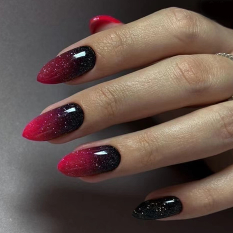 24Pcs Rose Red Cat's Eye False - Nail Art Zebra Design review and price