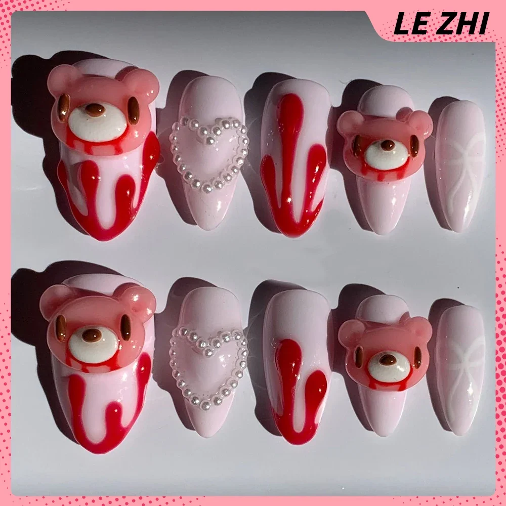 3D Kawaii Hand-Carved Rilakkum - Nail Art Strawberry review and price