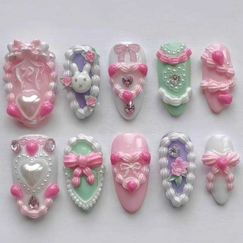 Strawberry Cream Ruffle 3D Fre - Nail Art Strawberry review and price