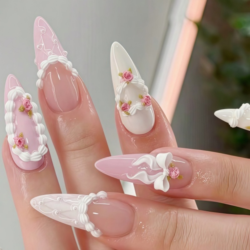 Strawberry Cream Ruffle 3D Fre - Nail Art Strawberry review and price
