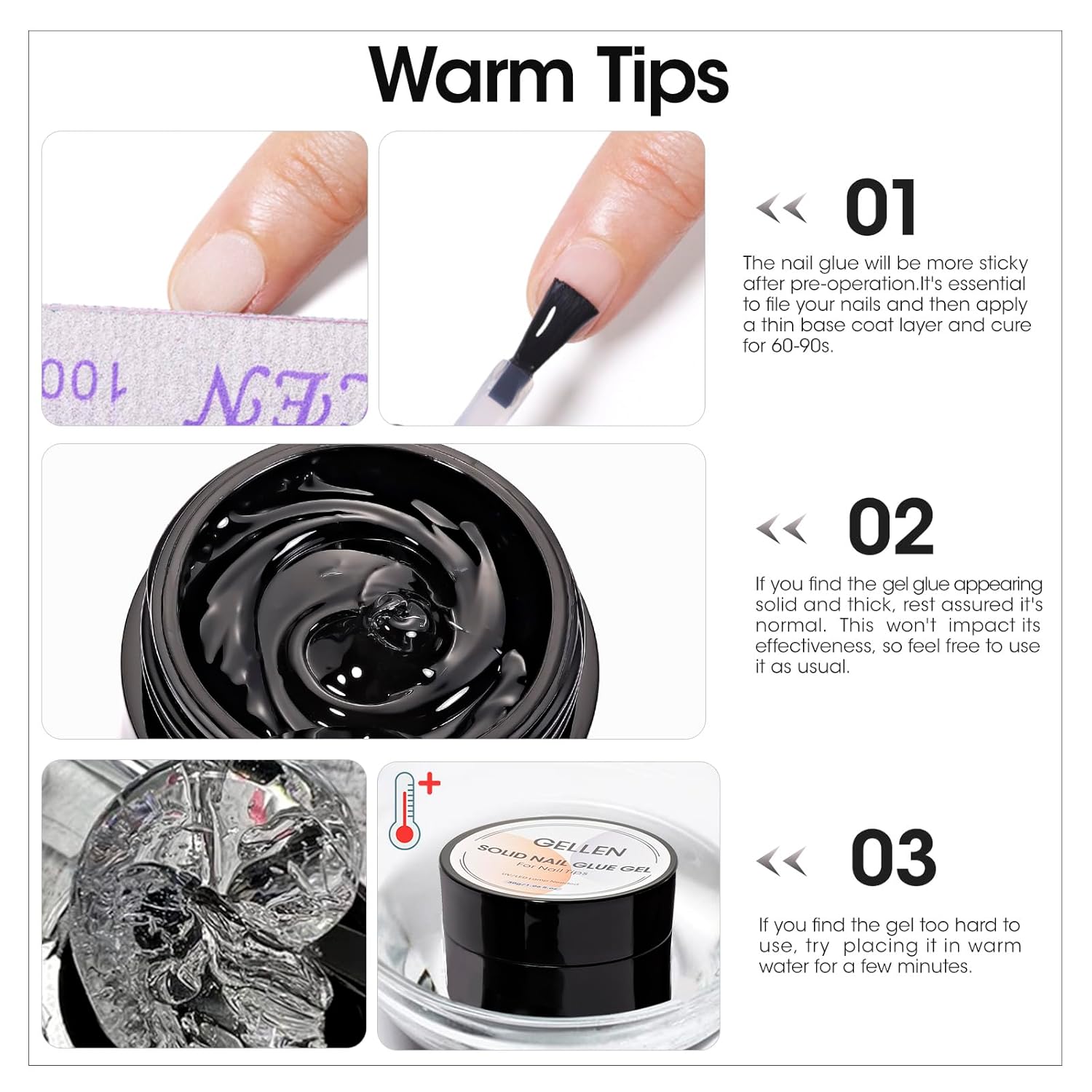 GELLEN Nail Solid Glue Builder - Nail Art Ombre review and price