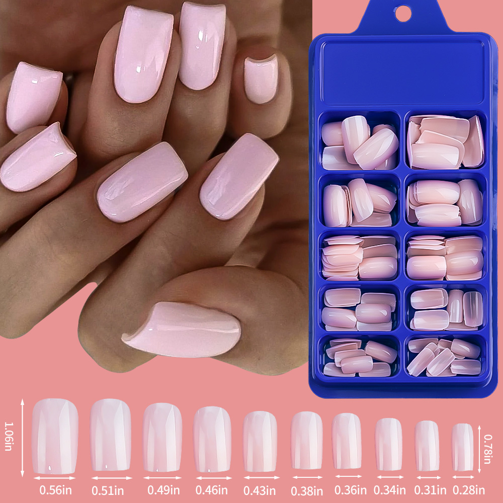 100/120pcs Pink White Press On - Nail Art Ombre review and price
