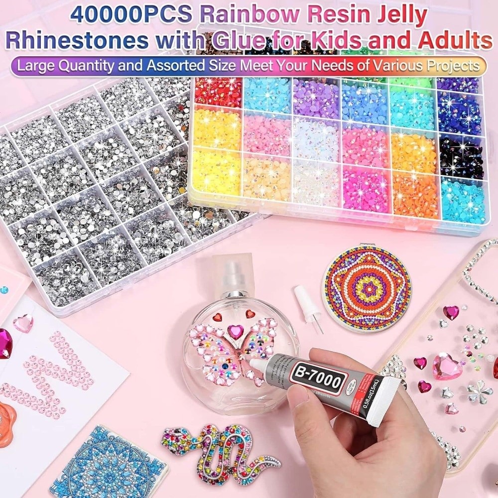 Multicolor Resin Rhinestone Ki - Nail Art Jelly review and price