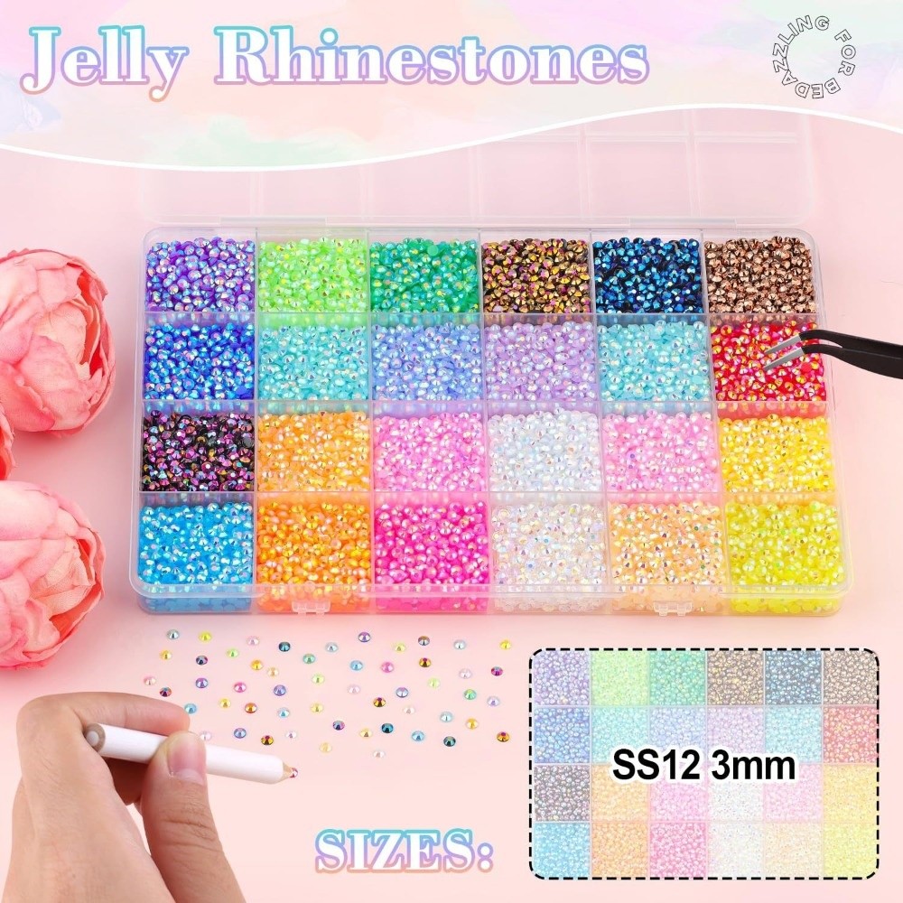 Multicolor Resin Rhinestone Ki - Nail Art Jelly review and price