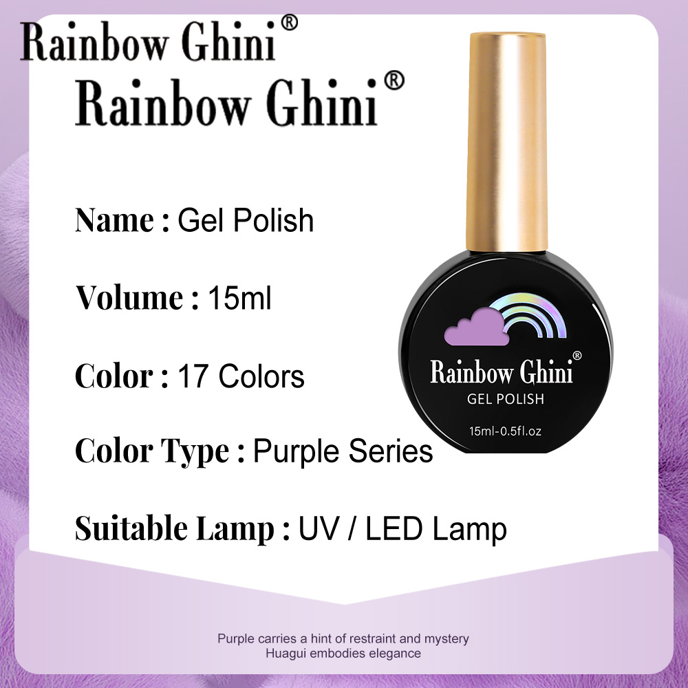 RG 15ml 17 Colors Purple Serie - Nail Art Rainbow review and price