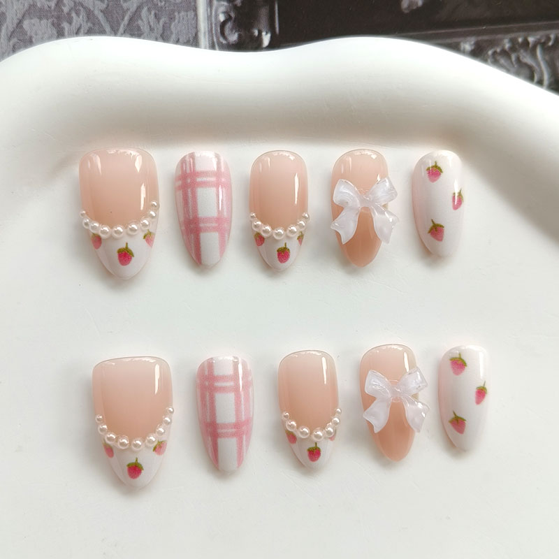 10Pcs Women French Style 3D St - Nail Art Strawberry review and price