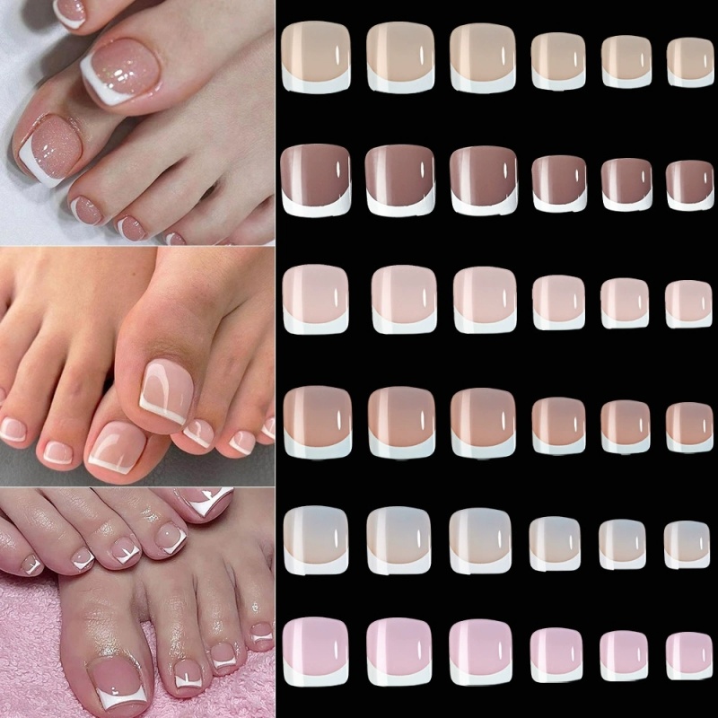 120pcs Square French Tips Toe  - Nail Art Ombre review and price