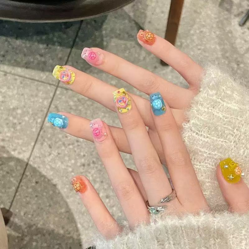 100 Mini Colorful Turtle Resin - Nail Art Nail Art review and price
