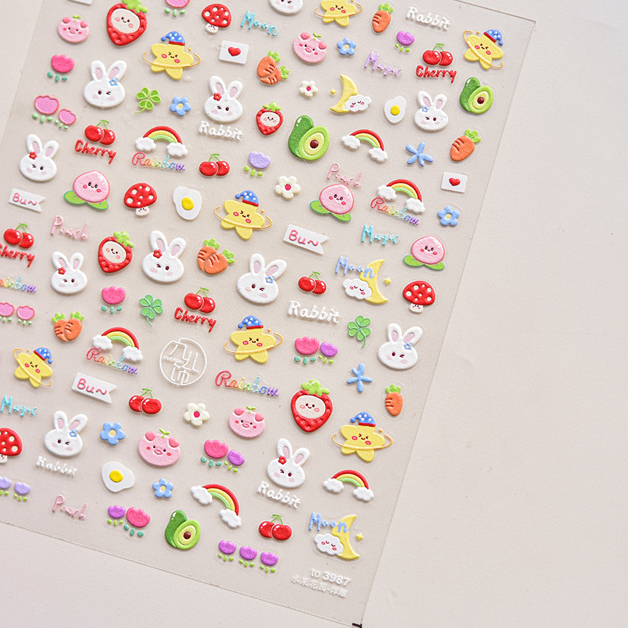 Cute Rabbit Puppy Cherry Straw - Nail Art Strawberry review and price