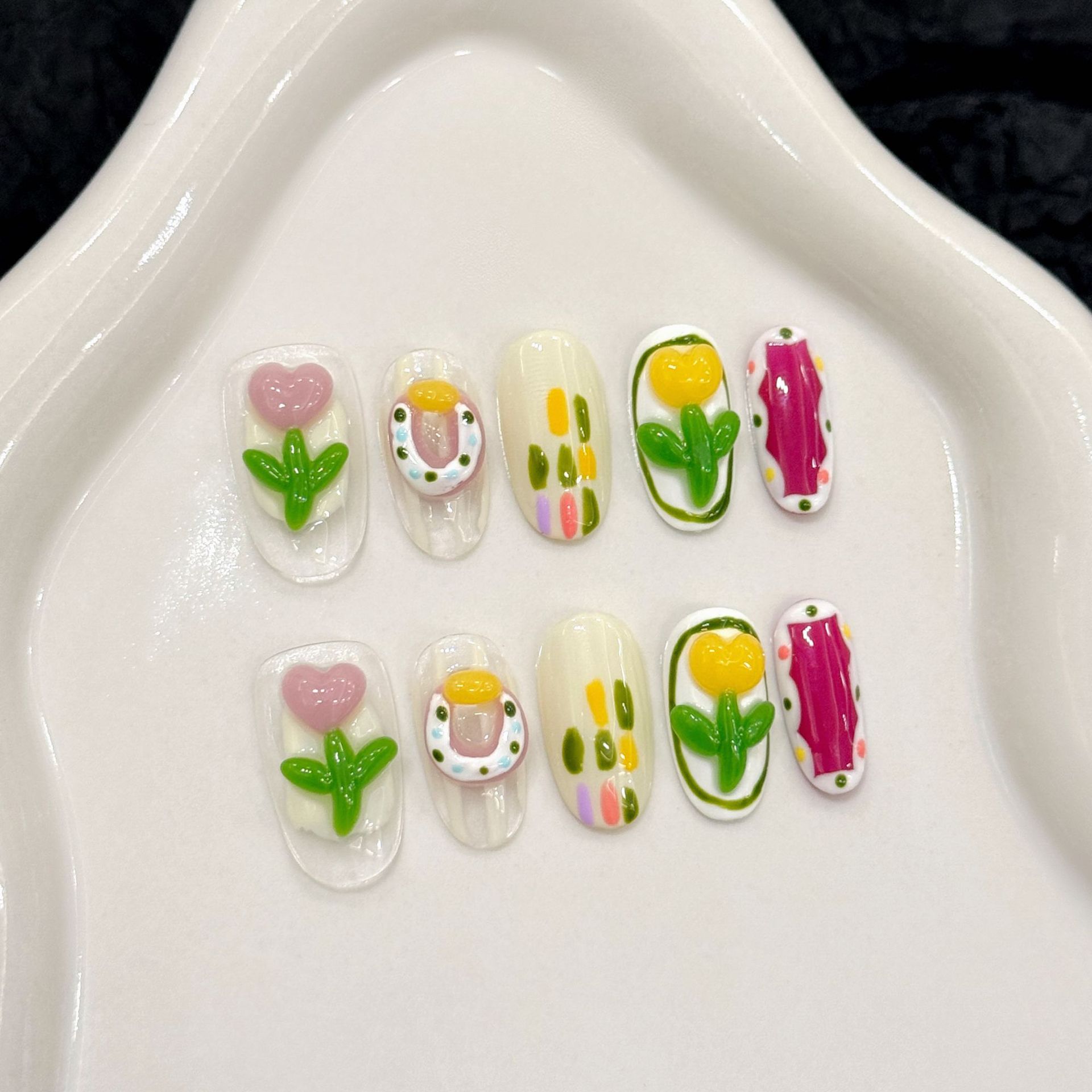 10pcs Handmade Press on Nails  - Nail Art Strawberry review and price