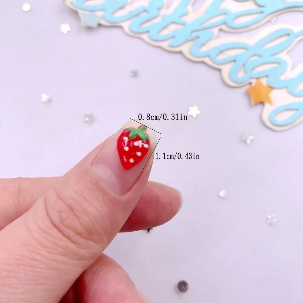 60Pcs Glitter Resin Colorful M - Nail Art Strawberry review and price