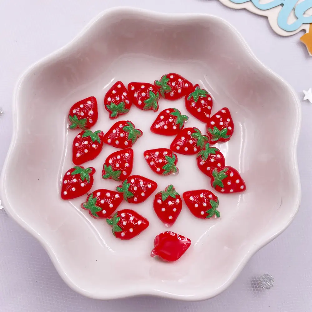 60Pcs Glitter Resin Colorful M - Nail Art Strawberry review and price