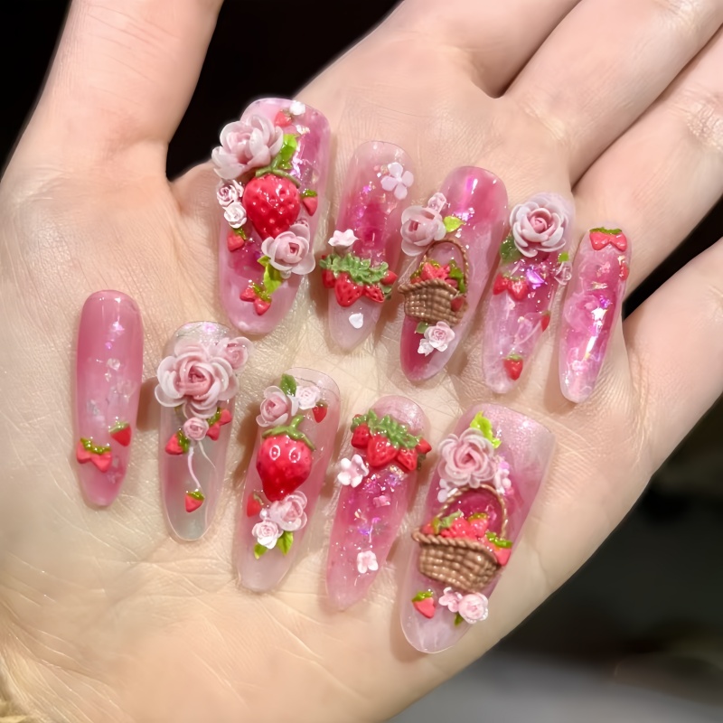 1 Pc Strawberry Nail Mold Frui - Nail Art Strawberry review and price