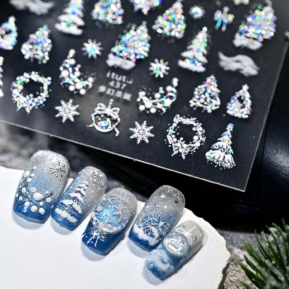5D Embossed Gold Castle/Garlan - Nail Art Xmas Design review and price