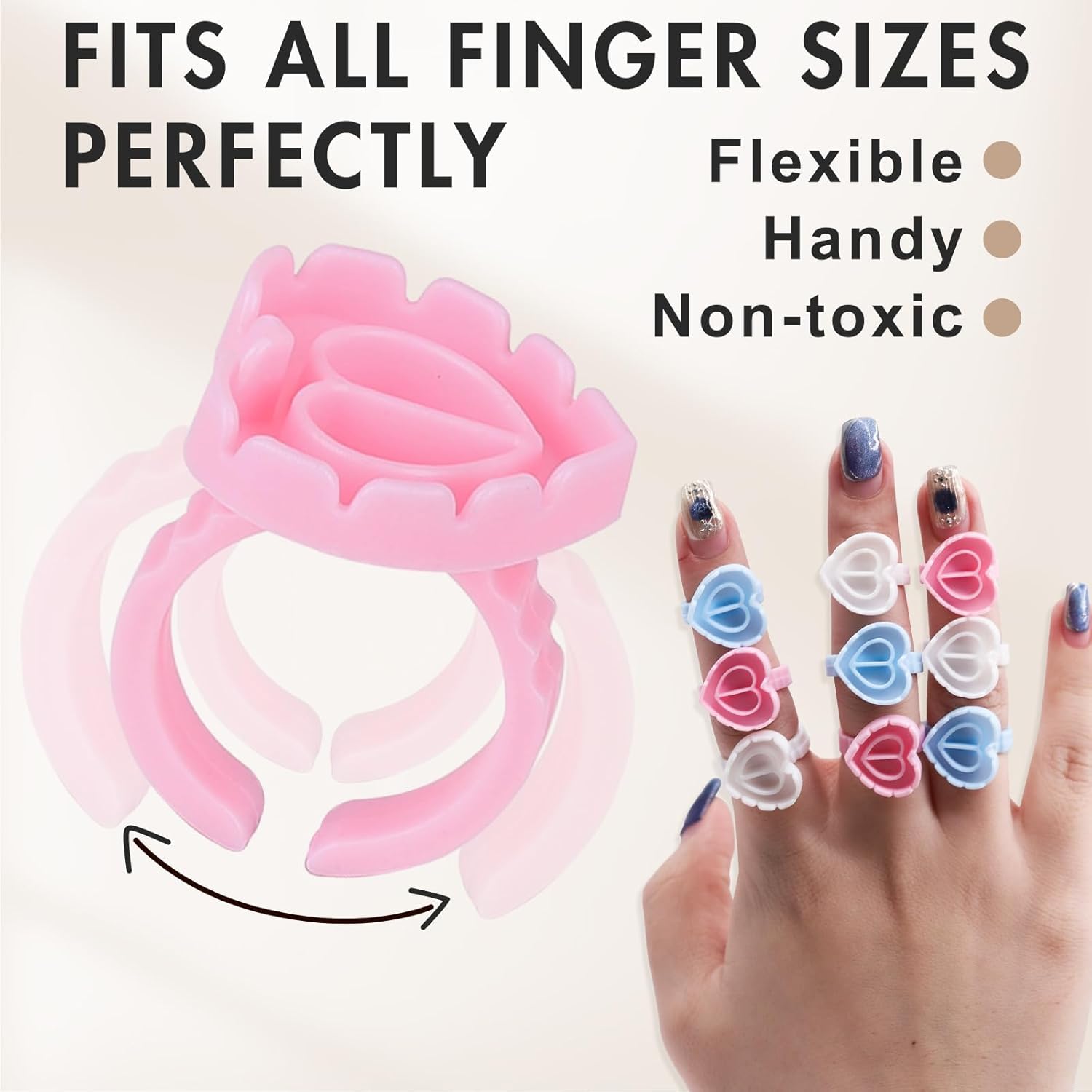 100 PCS Glue Rings for Eyelash - Nail Art Love review and price
