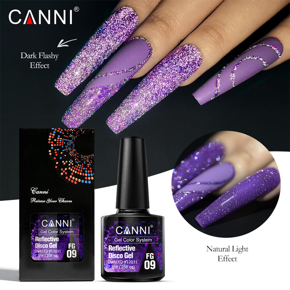 Canni Reflective Gel Bright Ef - Nail Art Rainbow review and price