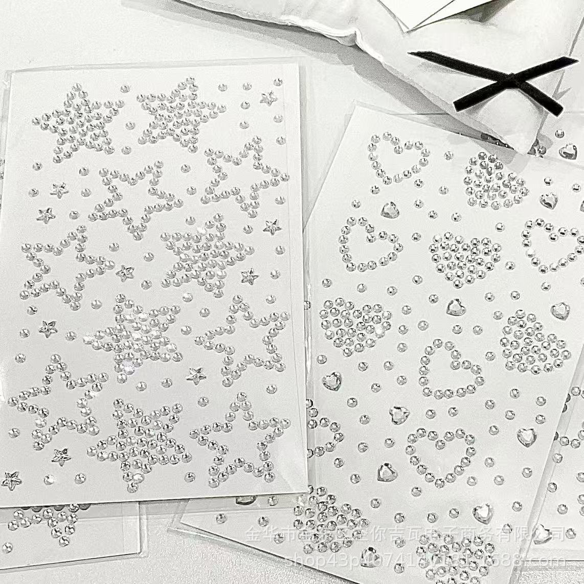 Silver Star Heart Rhinestone S - Nail Art Nail Art review and price
