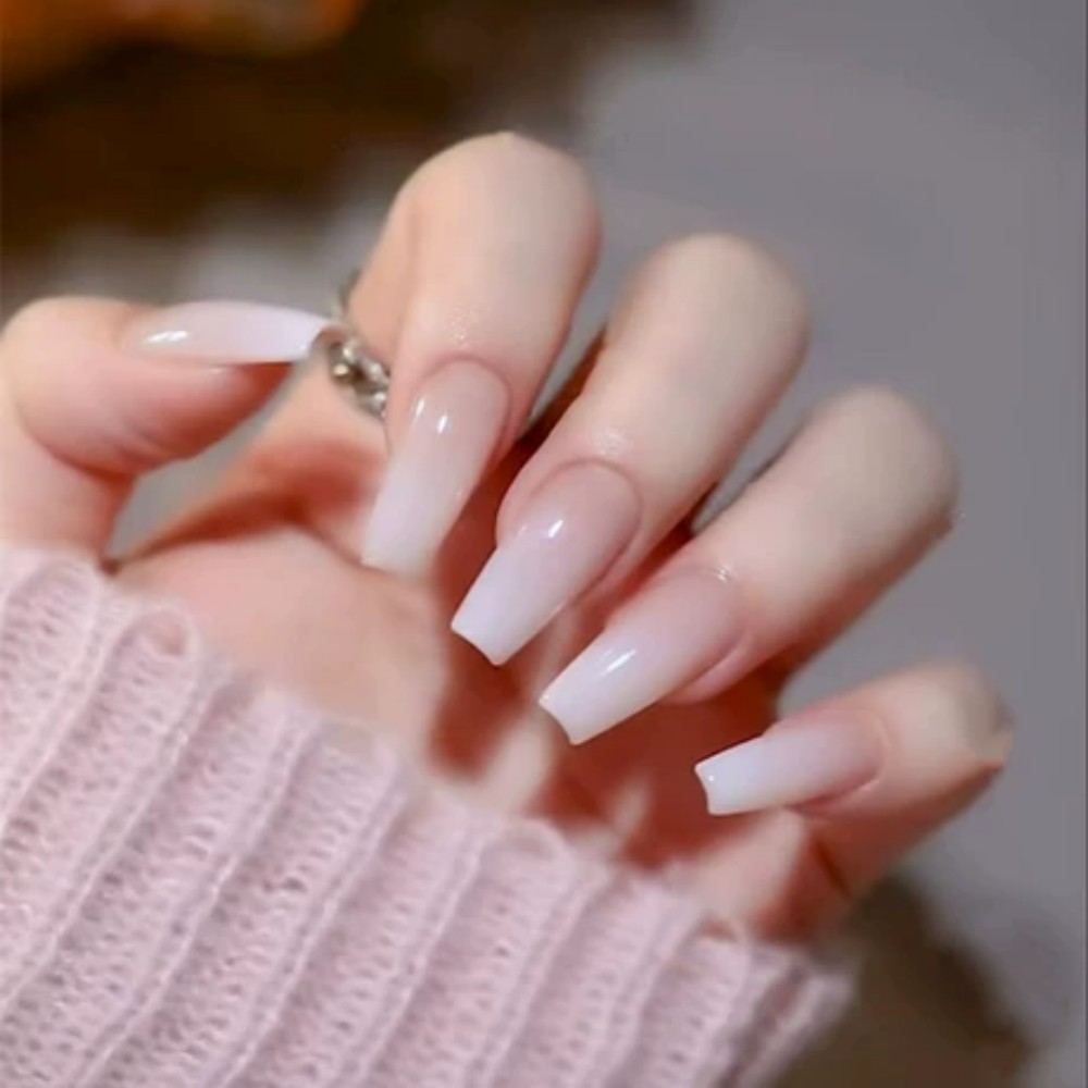 24pcs/Box Long Coffin False Na - Nail Art Jelly review and price