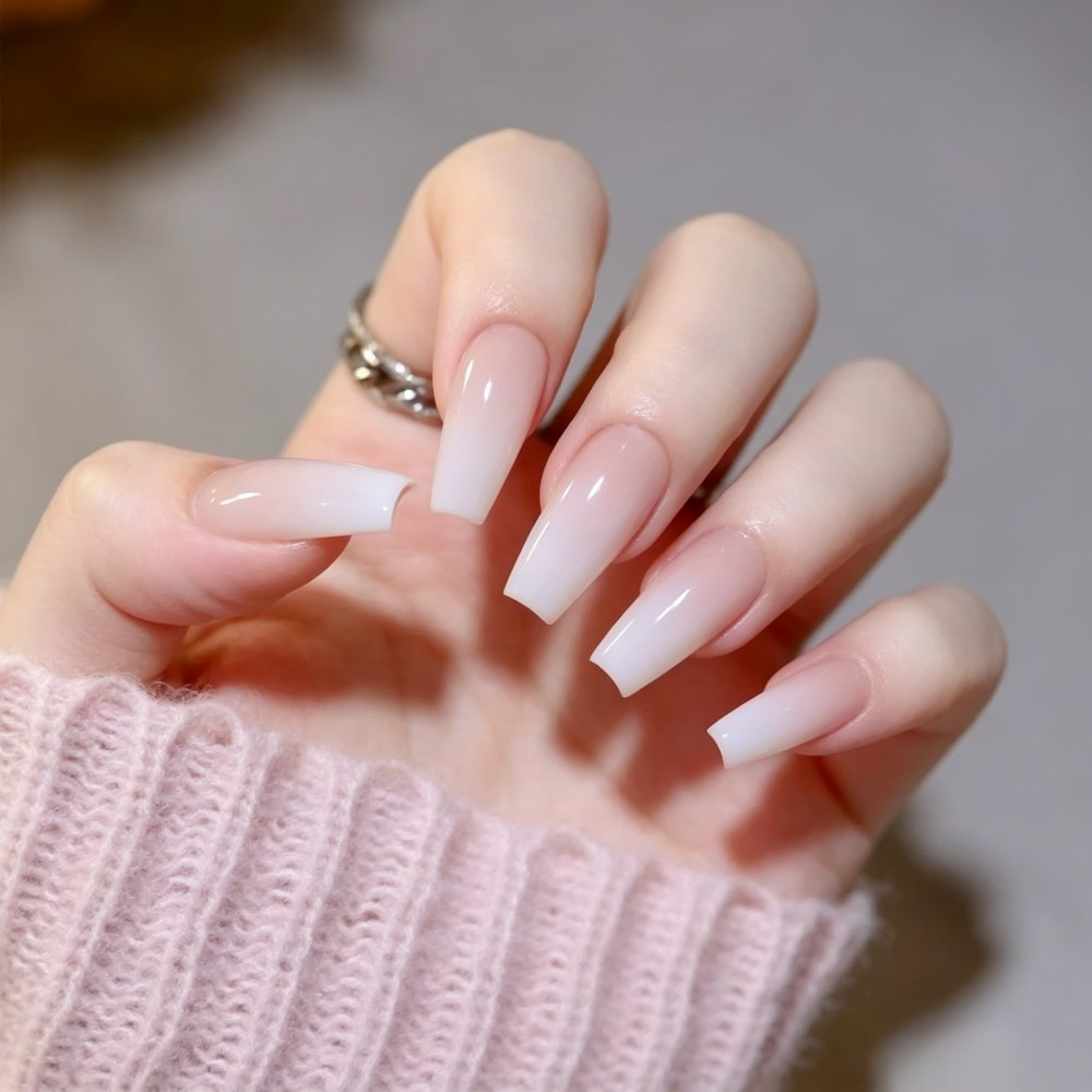 24pcs/Box Long Coffin False Na - Nail Art Jelly review and price