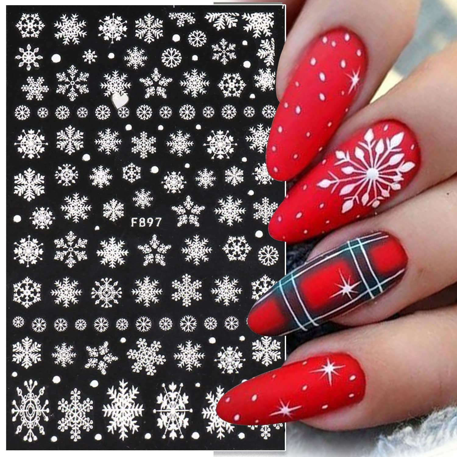 3D Snowflake Nail Art Decals W - Nail Art Xmas Design review and price