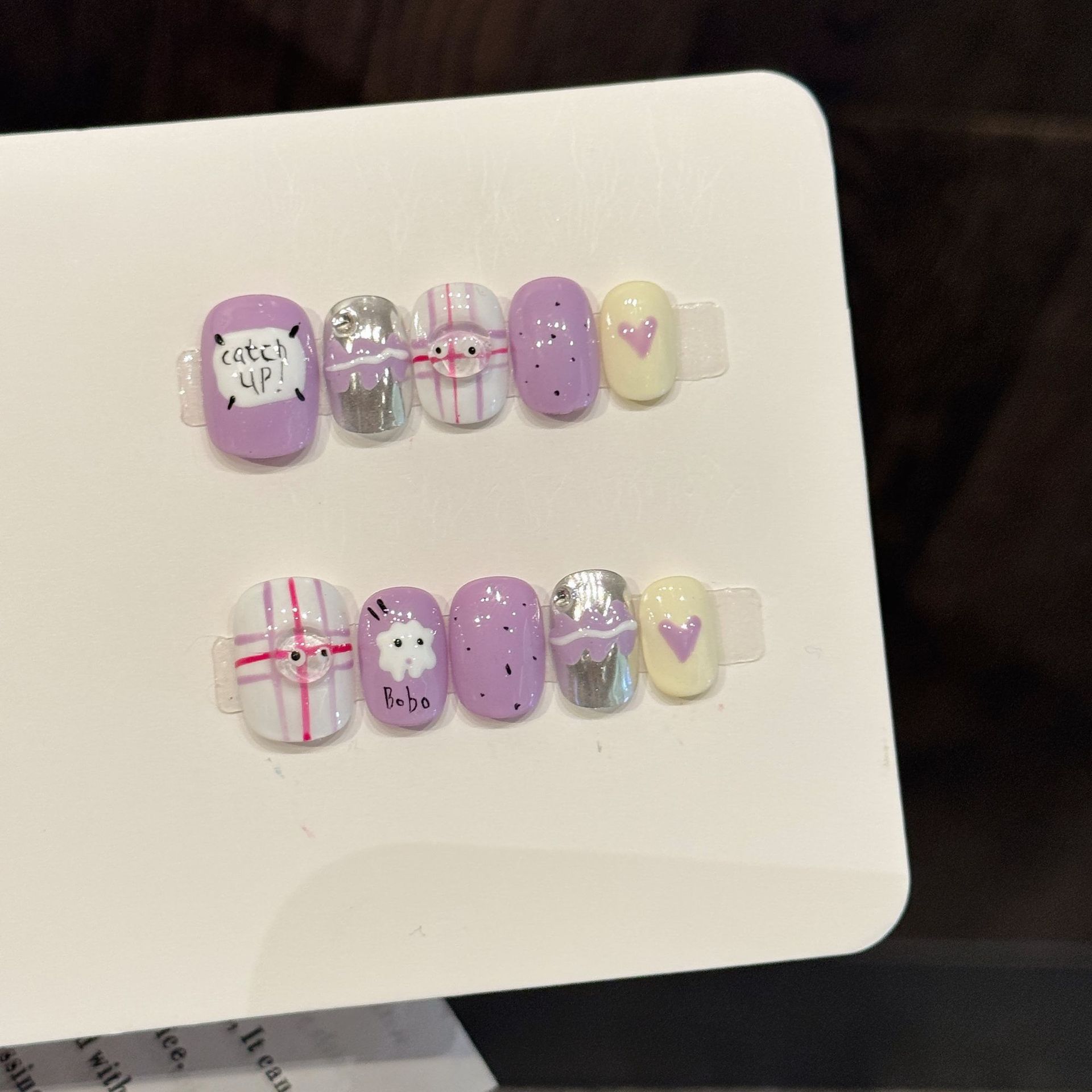 10pcs Handmade Pressed Short R - Nail Art Love review and price