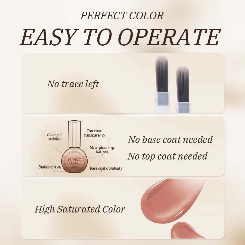 PERFECT COLOR All-in-One Gel D - Nail Art Dusty Pink review and price