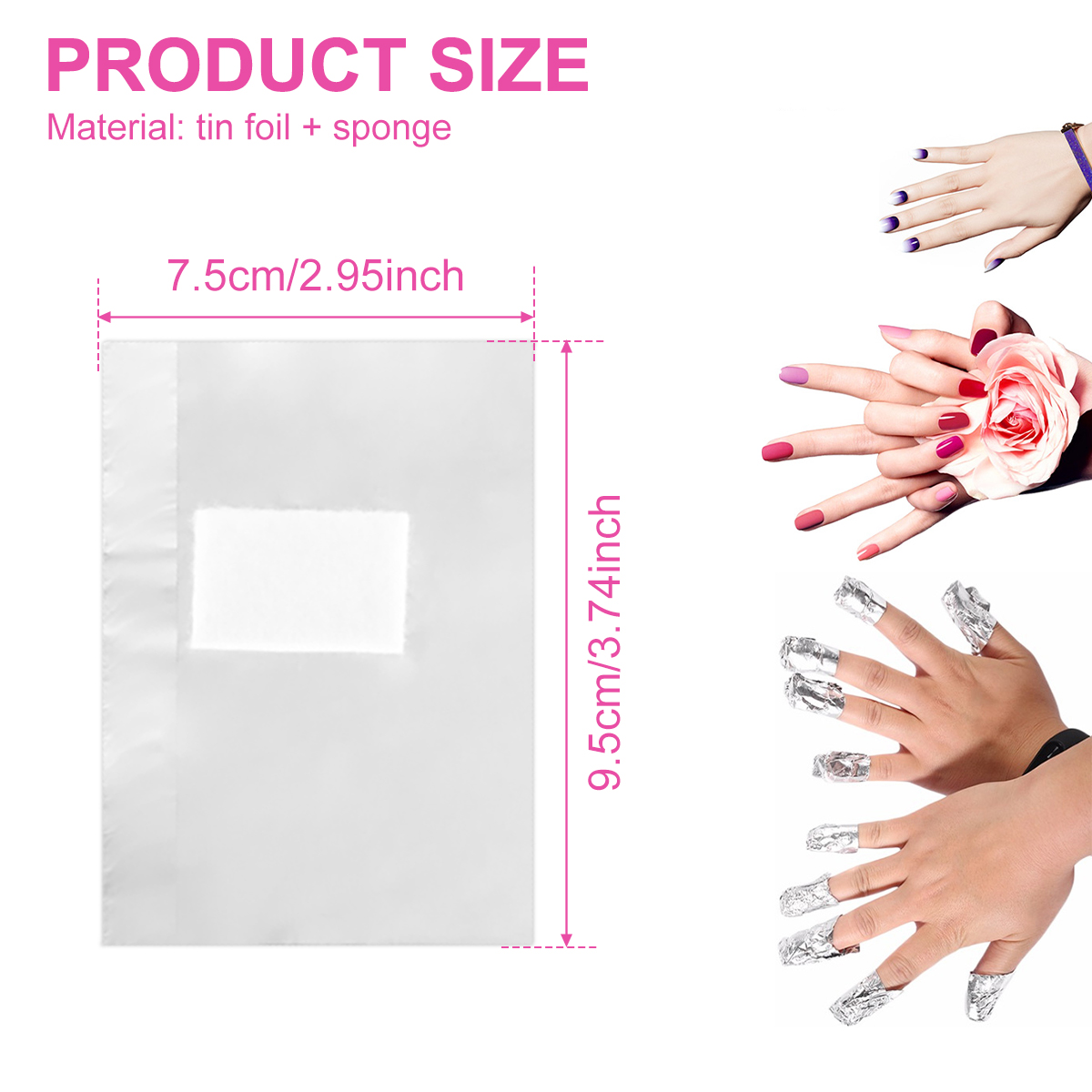 500/1000Pcs Aluminium Foil Gel - Nail Art Remover review and price
